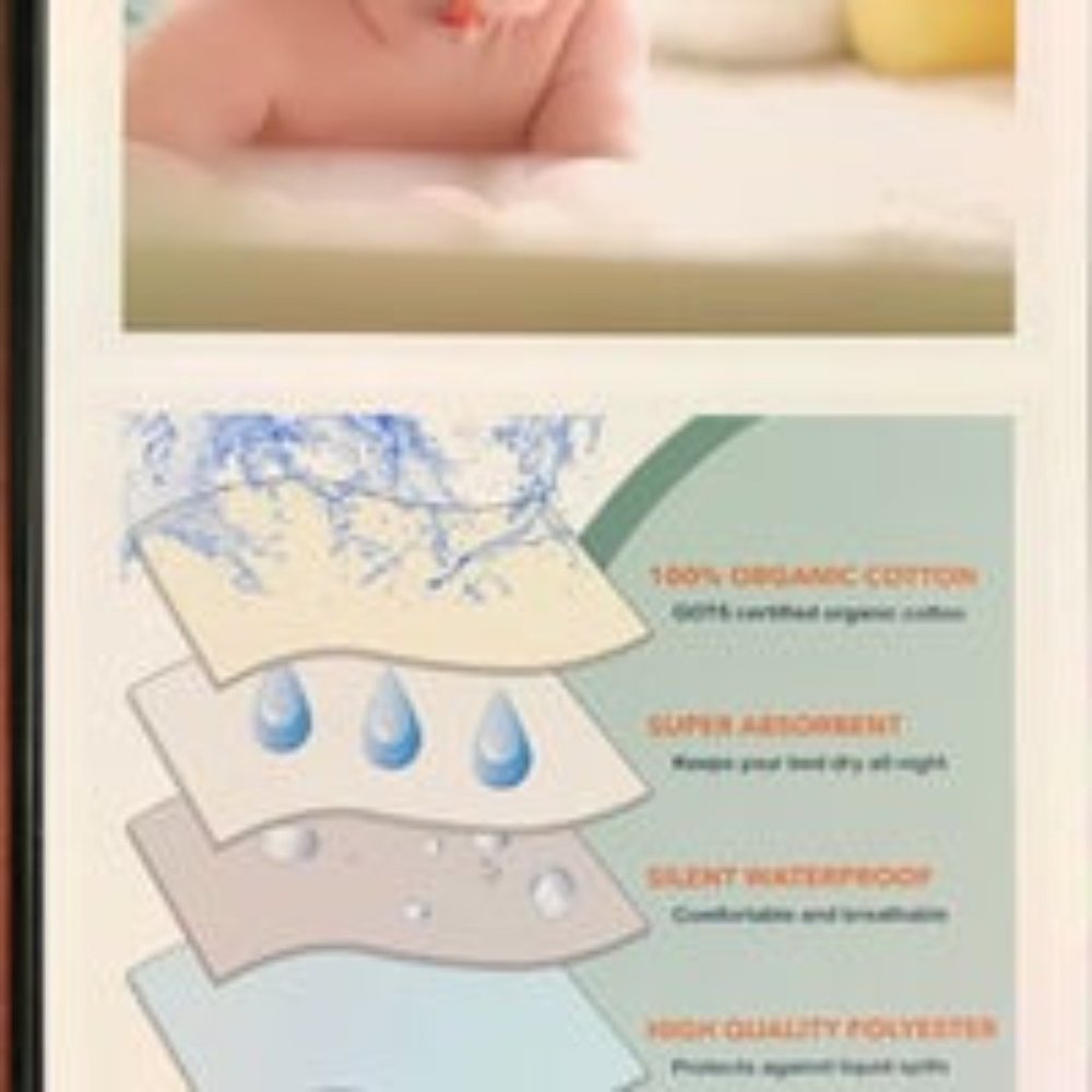 Organic cotton mattress protector - Picture 2 of 2